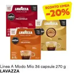 Unes Linea A Modo Mio 36 capsule LAVAZZA offerta