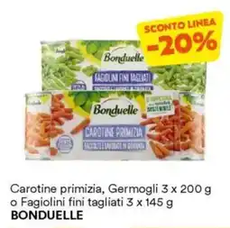 Unes Carotine primizia, Germogli o Fagiolini fini tagliati BONDUELLE offerta