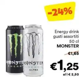 Unes Energy drink gusti assortiti MONSTER offerta