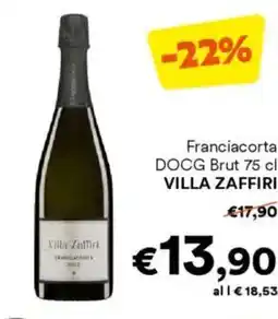 Unes Franciacorta DOCG Brut VILLA ZAFFIRI offerta