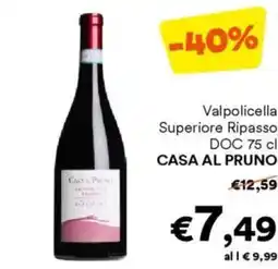 Unes Valpolicella Superiore Ripasso DOC CASA AL PRUNO offerta