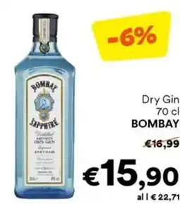 Unes Dry Gin BOMBAY offerta