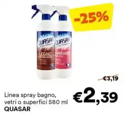 Unes Linea spray bagno, vetri o superfici QUASAR offerta