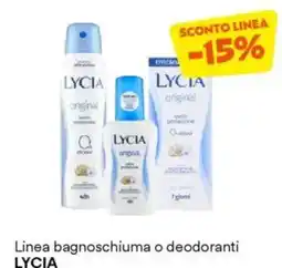 Unes Linea bagnoschiuma o deodoranti LYCIA offerta