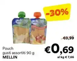 Unes Pouch gusti assortiti MELLIN offerta