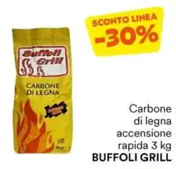 Unes Carbone di legna accensione rapida BUFFOLI GRILL offerta