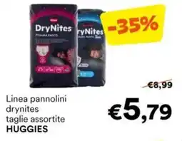 Unes Linea pannolini drynites taglie assortite HUGGIES offerta