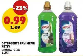PENNY Detergente pavimenti NETTY energy, relax offerta