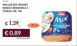 Prezzemolo e Vitale Muller mix yogurt bianco mandorle e cereali offerta