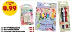 PENNY Set 2 gomme flowers offerta