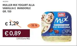 Prezzemolo e Vitale Muller mix yogurt alla vaniglia e mandorle offerta