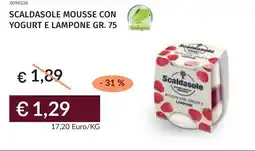 Prezzemolo e Vitale Scaldasole mousse con yogurt e lampone offerta
