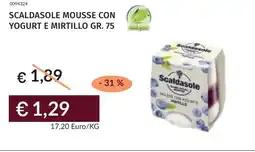Prezzemolo e Vitale Scaldasole mousse con yogurt e mirtillo offerta