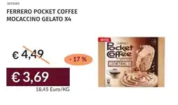 Prezzemolo e Vitale Ferrero pocket coffee mocaccino gelato x4 offerta