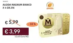 Prezzemolo e Vitale Algida magnum bianco x 4 offerta