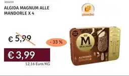 Prezzemolo e Vitale Algida magnum alle mandorle x4 offerta