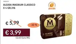 Prezzemolo e Vitale Algida magnum classico x 4 offerta