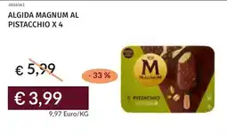 Prezzemolo e Vitale Algida magnum al pistacchio x 4 offerta