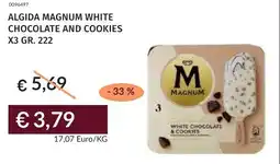 Prezzemolo e Vitale Algida magnum white chocolate and cookies x3 offerta