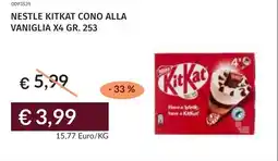 Prezzemolo e Vitale Nestle kitkat cono alla vaniglia x4 offerta