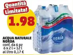 PENNY ACQUA NATURALE NORDA conf. da 6 pz offerta