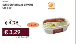 Prezzemolo e Vitale Elite granita al limone offerta