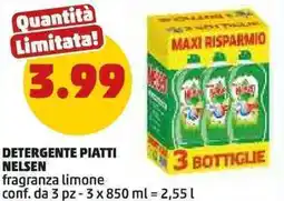 PENNY Detergente piatti NELSEN fragranza limone conf. da 3 pz offerta