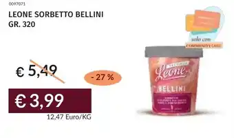 Prezzemolo e Vitale Leone sorbetto bellini offerta
