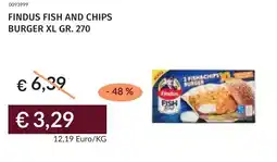 Prezzemolo e Vitale Findus fish and chips burger xl offerta