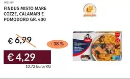 Prezzemolo e Vitale Findus misto mare cozze, calamari e pomodoro offerta