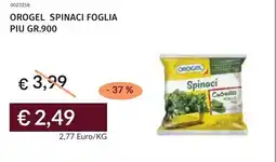 Prezzemolo e Vitale Orogel spinaci foglia piu offerta