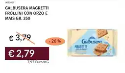 Prezzemolo e Vitale Galbusera magretti frollini con orzo e mais offerta