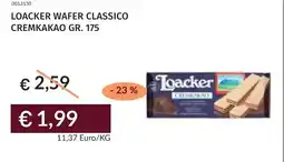 Prezzemolo e Vitale Loacker wafer classico cremkakao offerta