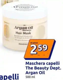 Action Maschera capelli the beauty dept. ARGAN OIL offerta