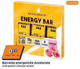 Action Barrette energetiche Accelerate grammi diversi varianti offerta