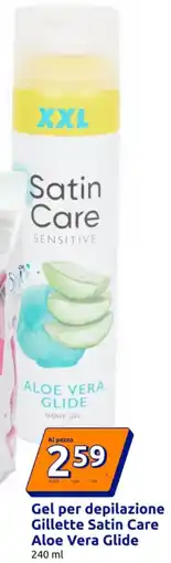 Action Gel per depilazione Gillette Satin Care Aloe Vera Glide offerta
