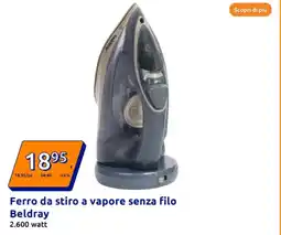 Action Ferro da stiro a vapore senza filo Beldray watt offerta