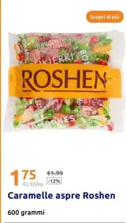 Action Caramelle aspre Roshen grammi offerta