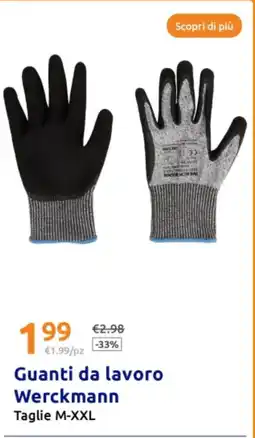 Action Guanti da lavoro werckmann taglie m-xxl offerta