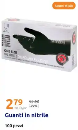 Action Guanti in nitrile 100 pezzi offerta