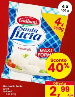 Interspar Mozzarella Santa Lucia Galbani offerta