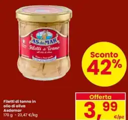 Interspar Filetti di tonno in olio di oliva Asdomar offerta