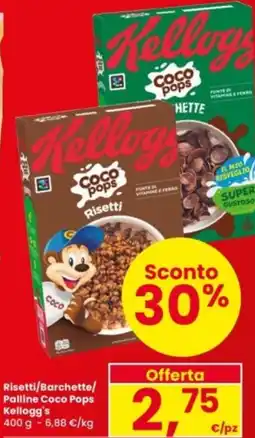 Interspar Risetti/Barchette/Palline Coco Pops Kellogg's offerta