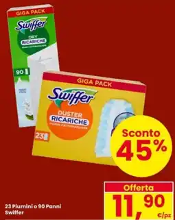 Interspar 23 Piumini o 90 Panni Swiffer offerta