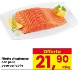 Interspar Filetto di salmone con pelle peso variabile offerta