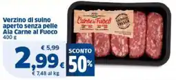 Sigma Verzino di suino aperto senza pelle aia carne al fuoco offerta