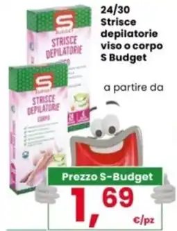 Interspar 24/30 Strisce depilatorie viso o corpo S Budget offerta