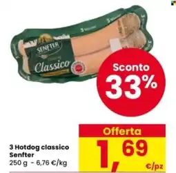 Interspar 3 Hotdog classico Senfter offerta