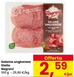 Interspar Salame ungherese Stella Negroni offerta
