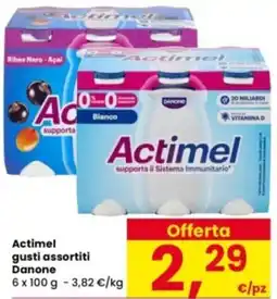 Interspar Actimel gusti assortiti Danone offerta